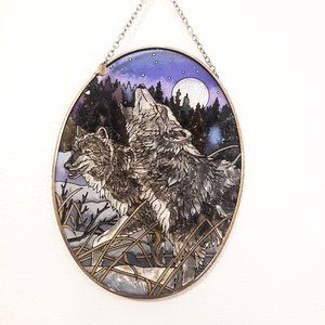 stained glass wolf